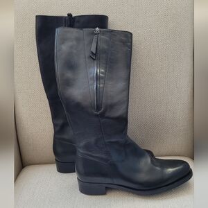 Ecco Black Leather Women's Boots Size 39
